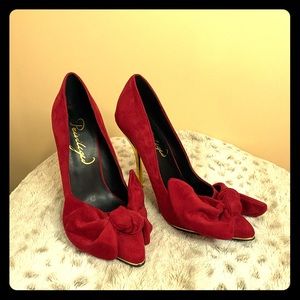 NWOT Red Suede Pumps